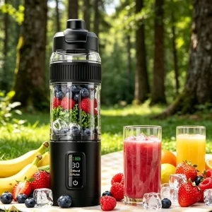 Portable USB Rechargeable Mini Juicer Blender Multi Function Smoothie Maker Chopper for Household RV Travel Office