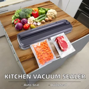 Portable Vacuum Sealer with Compact Design and Built in Cutter for Small Business and Home