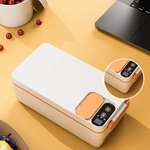 Portable Wireless Electric Heating Lunch Box Rechargeable Insulated Food Warmer Container for Home and Outdoor Use