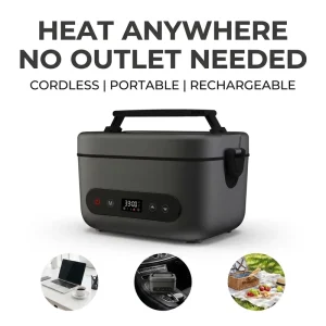 Portable Wireless Food Heater Rechargeable Electric Lunch Boxes with CE FCC RoHS Certification for Car Office Travel