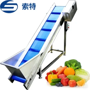 Potato Fruit Vegetable Pre Soaking Washing Elevator Line 500kg Motor Driven Engine Stainless Steel High Capacity Cleaner Washer