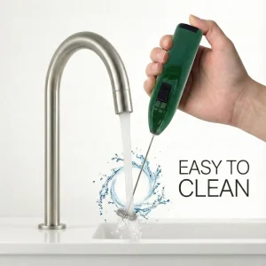 Powerful Electric Eco Friendly Luxury Handheld Battery Powered Reusable Plastic Milk Foamer Frother for Coffee Mixing