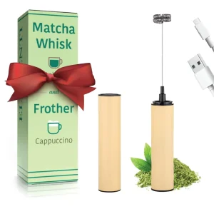 Powerful Electric Matcha Mixer Stainless Steel Classic Tea Whisk Kit Built in Battery USB Rechargeable Easy Use Tea