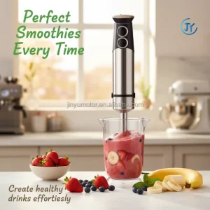 Powerful Hand Immersion Blender Low Noise Stick Blender With Whisk Dough Hook & Chopper