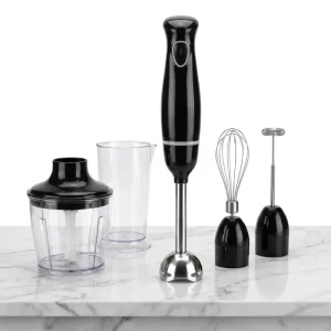 Powerful Quiet DC Full Copper Motor Household Electric Immersion Hand Blender with Variable Speed Plastic Housing