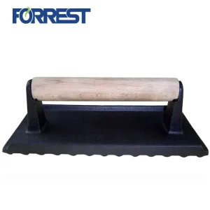 Pre seasoned Cast Iron Griddle Press Durable Metal Material Used for Press Meat Burger or Steak Gas Induction or Electric Safe