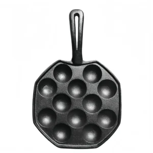 PreSeasoned 12 Hole Non Stick Cast Iron Metal Takoyaki Pans Octopus Ball Maker Mini Pancake Ball Frying Pan Japanese Style