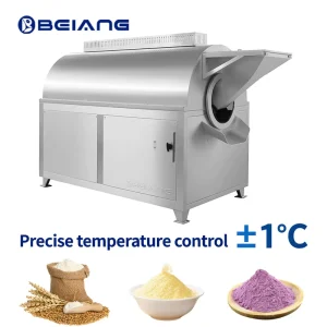 Precise Temperature Control Rice Flour Roaster Machine Fully Automated Electromagnetic Wheat Flour Roasting Machine
