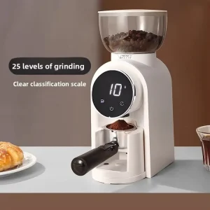 Premium Grade Smart Steel Core Electric Coffee Grinder with Automatic Grinding and Timed Dosing for Household & Commercial Use