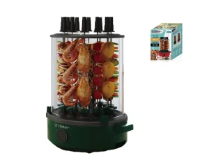 Premium Home Smokeless Electric BBQ Grill Automatic Rotating Skewer Grilled Easily Cleaned Electric Skewer BBQ Grill