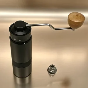 Premium Manual Coffee Grinder Magnetic Suction Design Adjustable CNC Conical Burr Hand Mill Specialty Coffee Roaster Metal