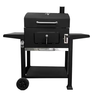 Premium Steel Heavy Duty Porcelain Enamel CE Certified Large Outdoor Folding Adjustable Height Trolley Grill BBQ