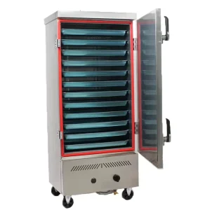 Professional 12 Trays Electricity Gas Rice Steamer Cabinet Stainless Steel Steaming Machine for Hotel Cooking Equipment