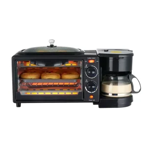 Professional 3 in 1 Electric Breakfast Maker Machine Multifunctional Coffee Maker Toast Oven Frying Pan
