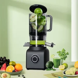 Professional 300W Electric Masticating Juicer for Whole Fruits & Vegetables Easy Clean 5.3″ Large Feed Chute Batch Juicing