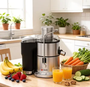 Professional Centrifugal Juicer Machine Fruit and Vegetable Juicer Compact for Home Use Quiet High Yield