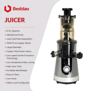 Professional Cold Press Juicer Slow Juicer for Fruit and Vegetable Juice Bars Suitable for Home Restaurants