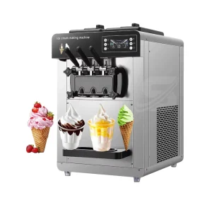 Professional Commercial 25L/H Large Output Ice Cream Machine Maker Automatic 3 Flavor Soft Serve Ice Cream Machine