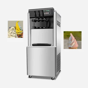 Professional Commercial Automatic Ice Cream Machine Maker 3 Flavor Soft Serve