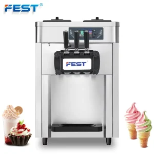 Professional Commercial Automatic Ice Cream Machine Maker 3 Flavor Soft Serve Ice Cream Machine
