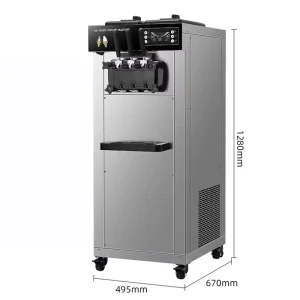 Professional Commercial Automatic Ice Cream Machine Maker 3 Flavor Soft Serve Ice Cream Machine