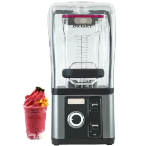 Professional Commercial Blender for Juice Ice Smoothies With Soundproof Cover
