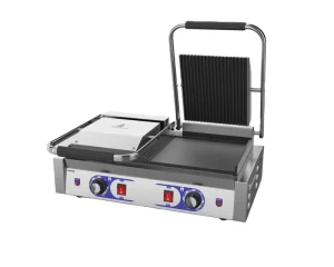 Professional Commercial Electric Stainless Steel 2000W Grilled Sandwich Machine Panini Contact Griddle Grill Maker