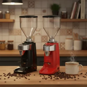 Professional Commercial Espresso Coffee Maker Self Clean Electric Grinder Aluminum Housing Household Coffee Bean Grinder