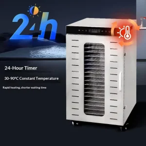 Professional Commercial Food Dehydrator Made of Stainless Steel With Large Capacity for Fruit Vegetable Processing