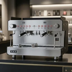 Professional Commercial Restaurant & Coffee Shop Espresso Maker Machine 2 Groups Stainless Steel Housing with Hot Water System