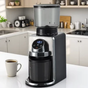 Professional Conical Burr Coffee Grinder 40mm Stainless Steel Conical Burr with Portafilter Holder