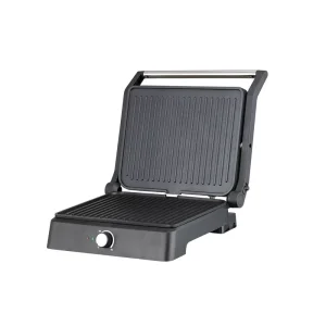 Professional Custom Health Household Electric Smokeless Flat Grill Press Sandwich Press Panini Double Ribbed Maker Toaster