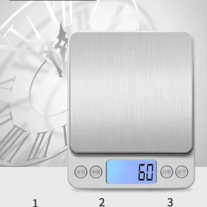 Professional Dual Tray Digital Kitchen Scale Backlit Display Electronic Weighing Scale