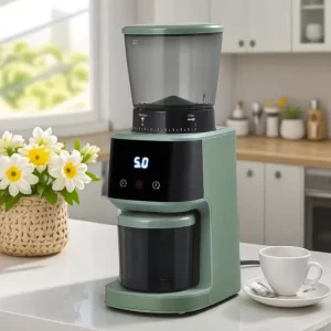 Professional Electric Conical Burr Coffee Grinder Smart Touch Control for Easy Use OEM Logo Supported