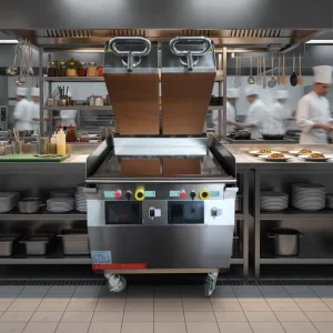 Professional Electric Double Sided Stainless Steel 304 Griddle Automatic Rising/Lowering 8.85KW 50-100kg for Catering