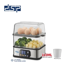 Professional Electric Food Steamer for Kitchen Home Use Egg Steamer 2 Layers Big Capacity