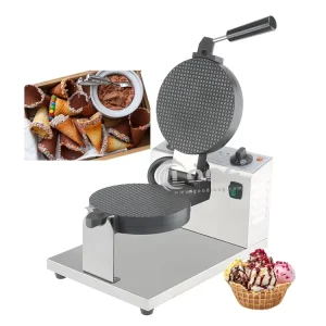Professional Electric Mini Waffle Maker Commercial Grade Ice Cream Cone Machine for Household Use