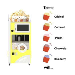 Professional Electric Popcorn Makers Commercial Automatic Coin Operated Popcorn Vending Machine