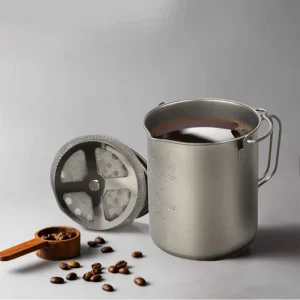Professional French Press Coffee Maker Titanium Build Corrosion Resistant