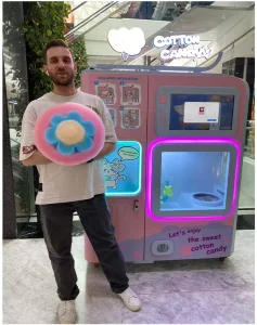 Professional Fully Automatic Cotton Candy Maker Commercial Bakery Vending Machine for Restaurant and Retail Industries
