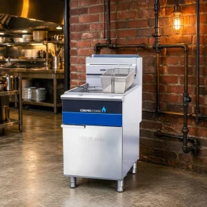 Professional Gas Deep Fryer with Solid State Control and Drain Valve Interlock Switch for Fast Food Restaurant