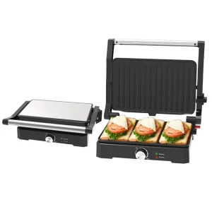 Professional Health Custom Electric 2 Slice Breakfast Bread Contact Grill Press Sandwich Grill Machine Panini Maker PG007