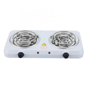 Professional Home Hot Plate 2000W Electric Cooker with 2 Burners Temperature Control Metal Housing