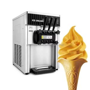 Professional Ice Cream Maker Machine 3 Flavor Soft Serve Ice Cream Machine for Cafe Restaurant Dessert Shop