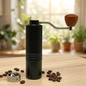 Professional Manual Coffee Grinder Stainless Steel CNC Burr Aluminum Alloy Hand Mill Espresso French Press Compact Design