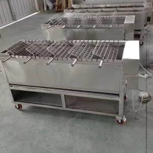 Professional Manufacturer Outdoor Portable Charcoal Chicken Fish Rotisserie Chicken Kabob Grill Machine BBQ Grill