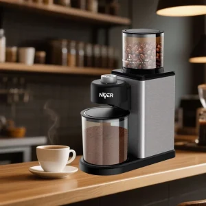 Professional Mechanical Control Electric Burr Coffee Grinder with 25 Grind Settings Adjustable for 2-12 Cups
