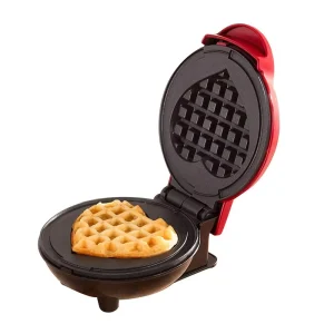 Professional Mini Waffle Maker 4 Inch 350 Watts Electric Iron Machine for Individual Belgian Waffles Pan Cakes Paninis