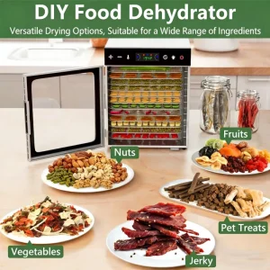 Professional Multi-layer Food Dehydrator Machine Dual Voltage Meat Dryer with Safe Construction