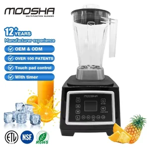 Professional NSF ABS Kitchen Coffee Shop Food Juicer Smoothie Machine 1.5L 2L 1500W 2200W Heavy Duty Touchpad Commercial Blender